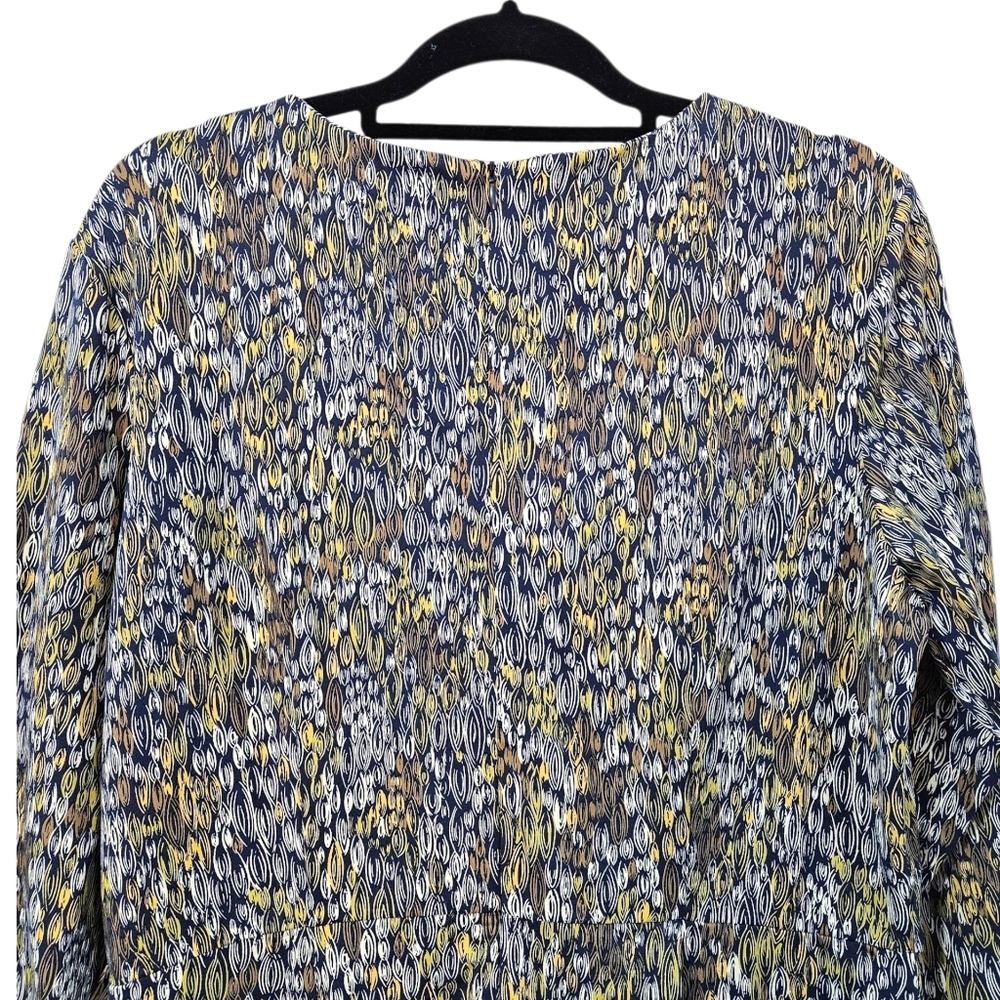 NWT J.Mclaughlin Summer Rain in Navy Citronellei Catalina Cloth Dress Size XL - Picture 3 of 7